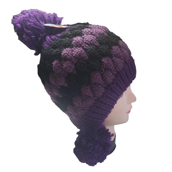 3 Hats For $15 Winter Clearance Knitted PomPom Ear Flap Warm Beanie Multicolor - Picture 8 of 16